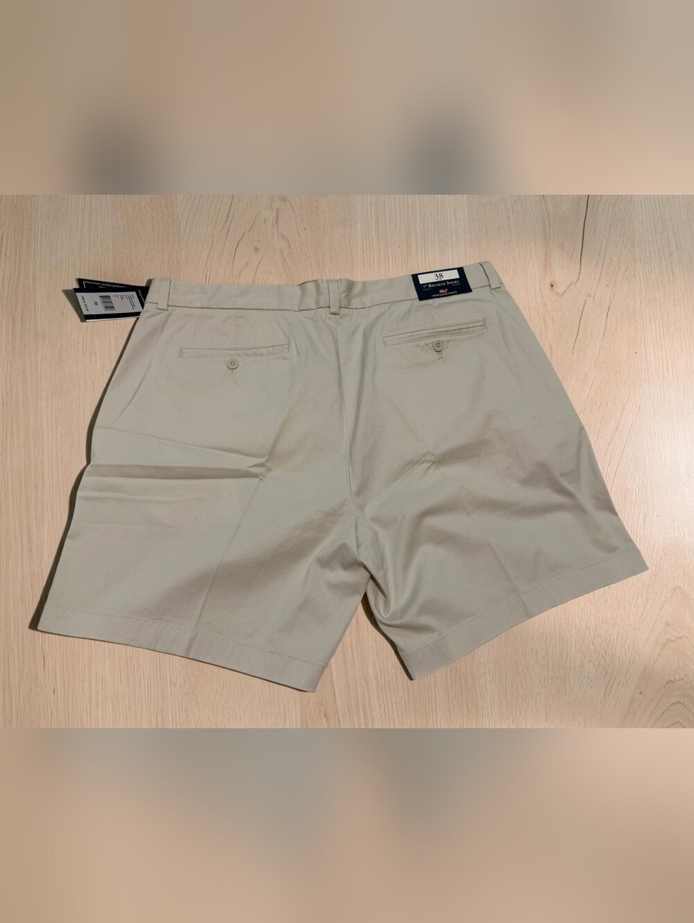 Vineyard Vines Breaker Shorts Men's 38 Stone Khaki Stretch Chino Shorts NWT - Picture 2 of 4